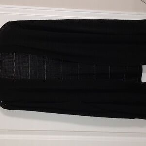 Talbot's black crochet woven cardigan